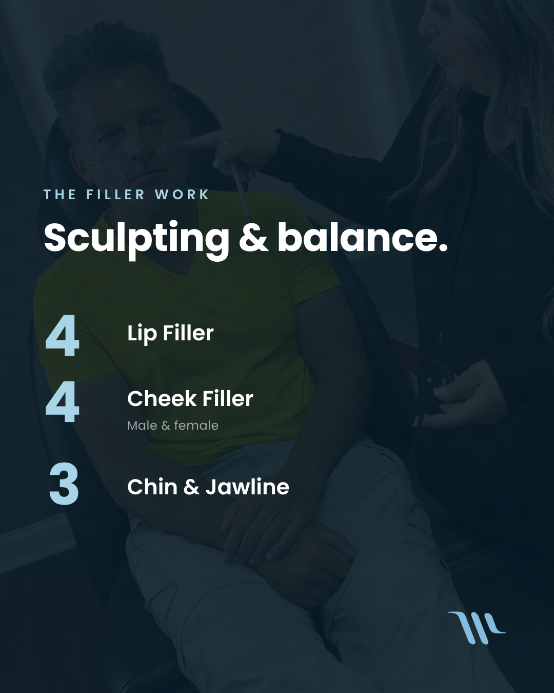 The filler work — sculpting & balance
