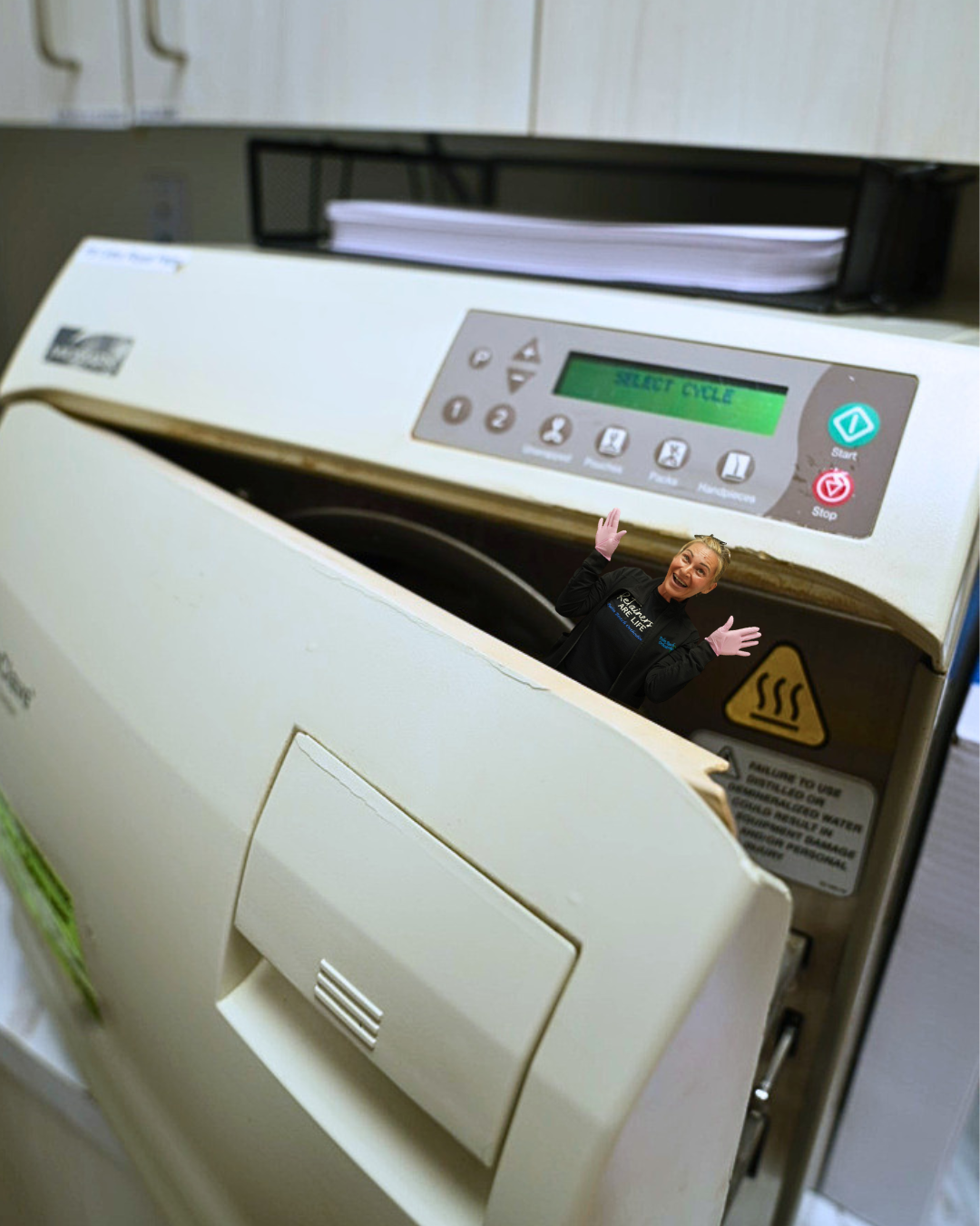 Popping out of the sterilizer