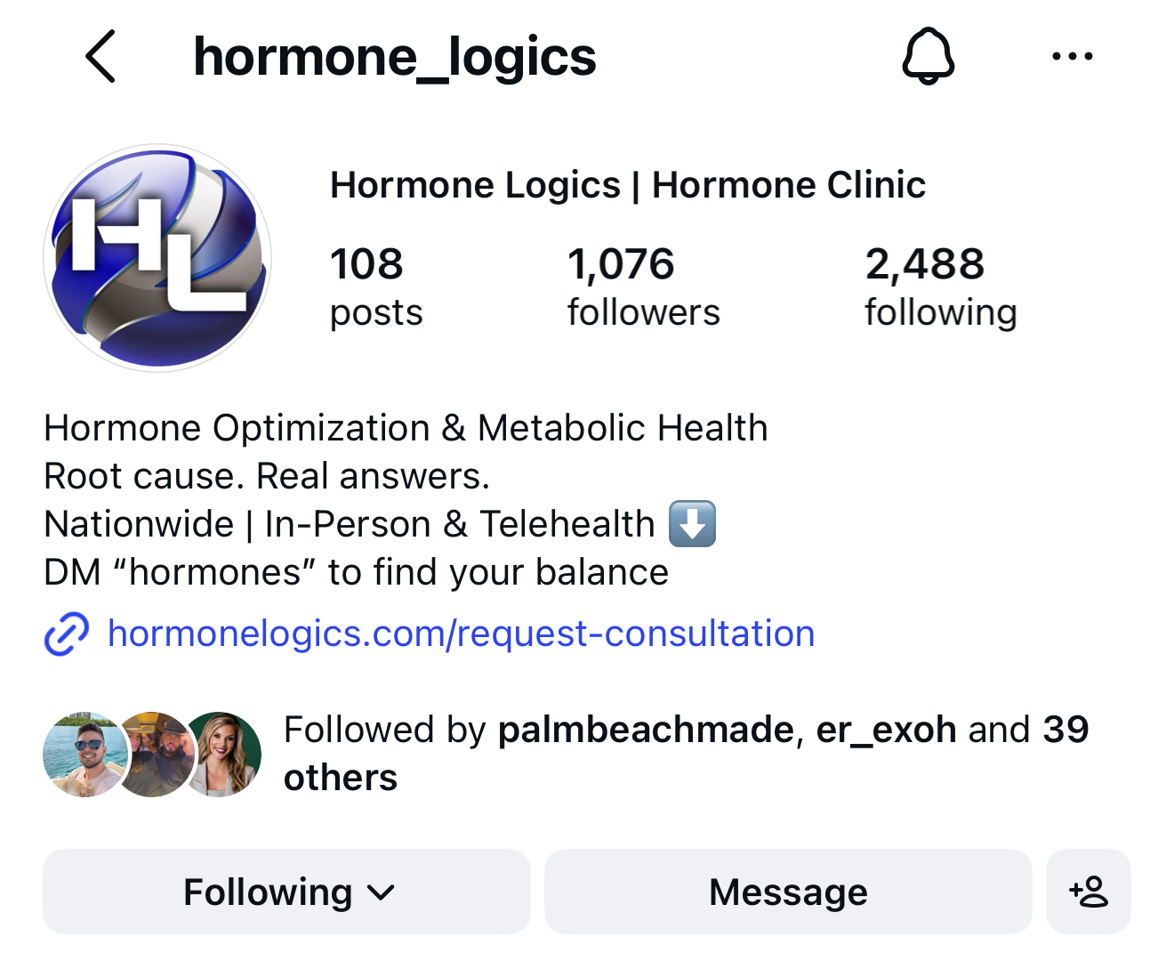 @hormone_logics Instagram profile