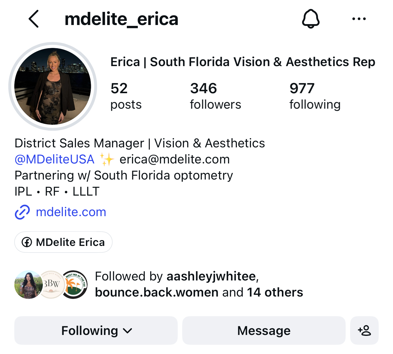 @mdelite_erica Instagram profile